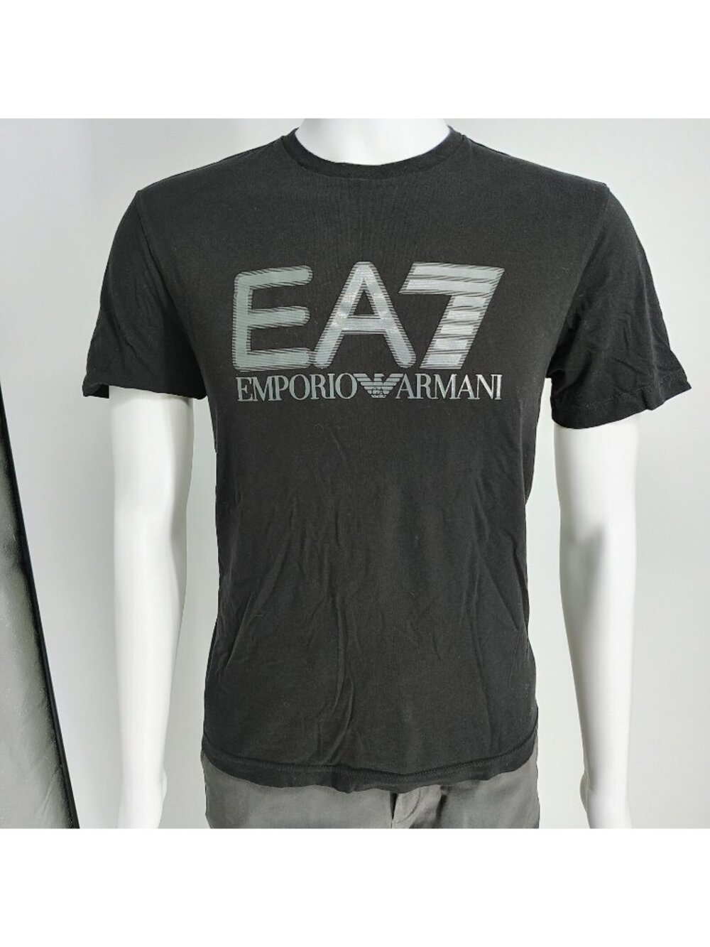 EA7 Emporio Armani Visibility Stretch-Cotton jersey, Short-Sleeved T-shirt (M)